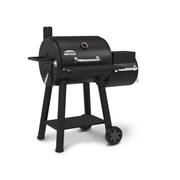 Regal Charcoal Offset 400 Charcoal Grill and Offset Smoker in Black