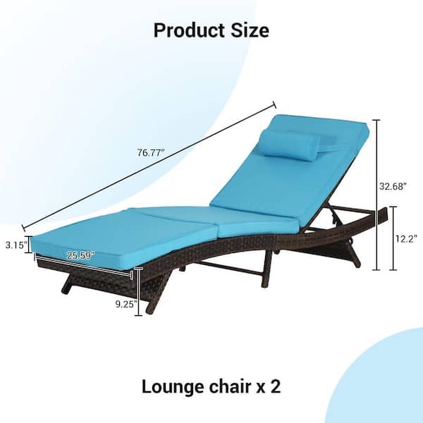 Brown Wicker Outdoor Adjustable Lounge Chair, Patio Recliner
