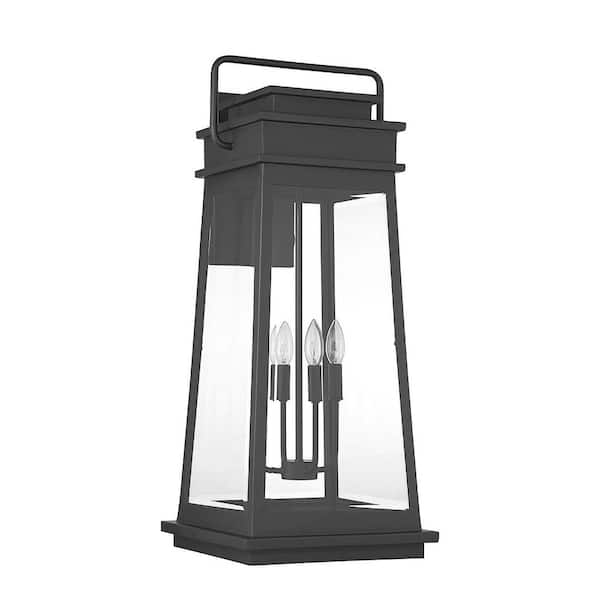 Savoy House Boone Matte Black Outdoor Hardwired Wall Lantern Sconce with No  Bulbs Included 5-815-BK - The Home Depot