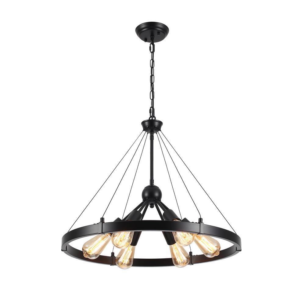 6-Light Natural Circle Wagon Wheel Chandelier Sputnik Linear Chandelier Lighting for Kitchen Island price history on PriceWatchPro