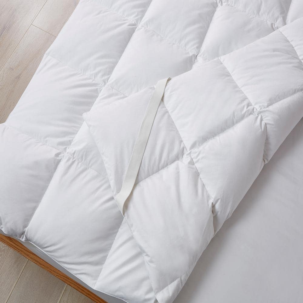 King Size White Down Featherbed Mattress Topper