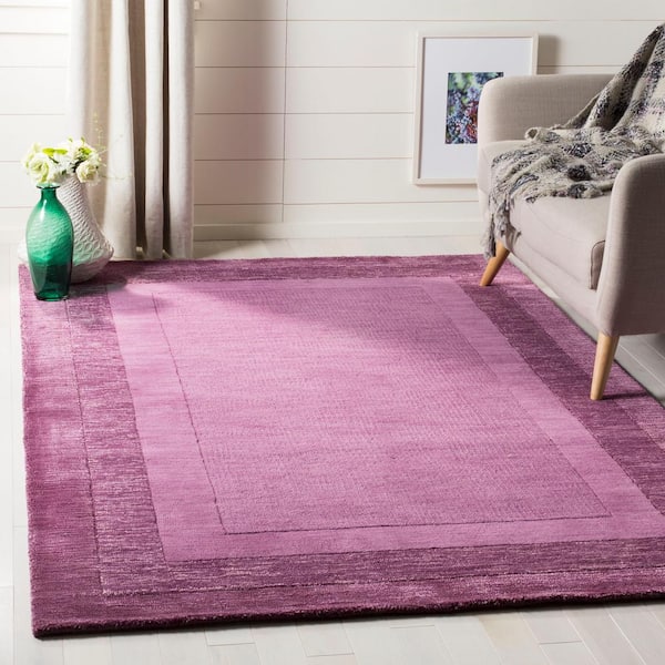 Impressions Fuchsia/Purple Doormat 3 ft. x 5 ft. Border Area Rug