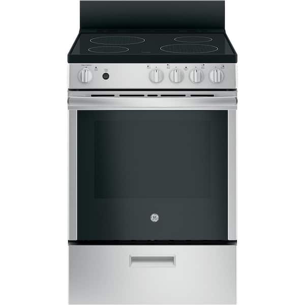 GE 24 in. 2.9 cu. ft. Element Freestanding Electric Range in Stainless  Steel JAS640RMSS - The Home Depot