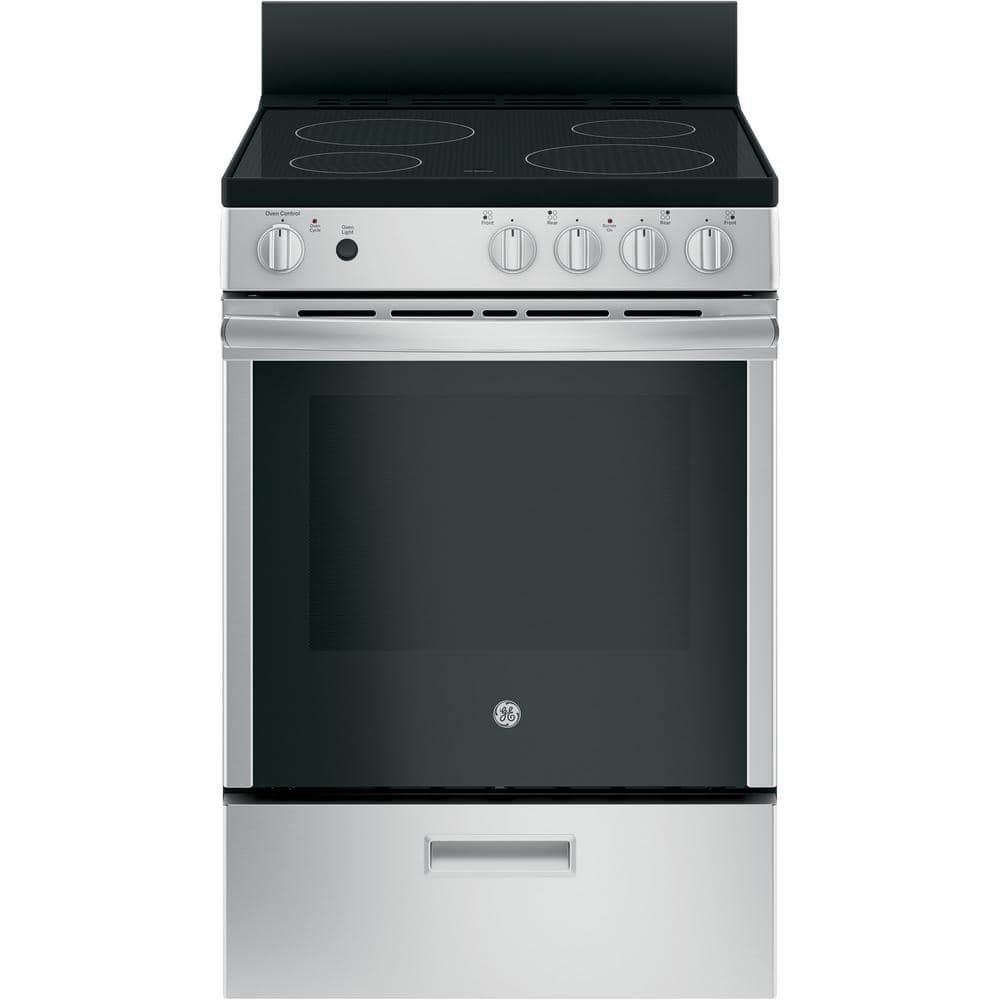 24" Stainless Steel Freestanding Electric Range with Modular Backguard