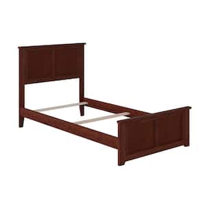Madison Walnut Twin Traditional Bed with Matching Foot Board