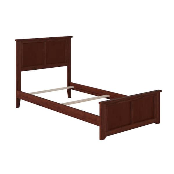 AFI Madison Walnut Twin Traditional Bed with Matching Foot Board