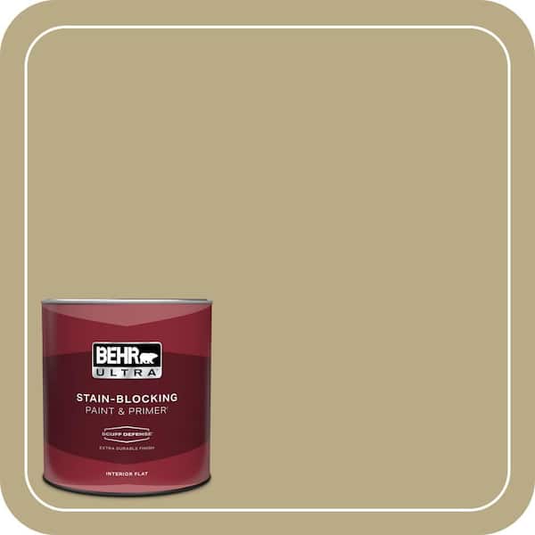 BEHR ULTRA 1 qt. #PPU8-08A Makrut Lime Extra Durable Flat Interior Paint & Primer