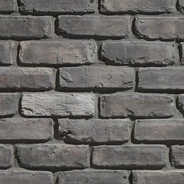 Koni Brick Old Chicago Grey 10.76 Sq. ft. Flats 0.65 in. x 8.20 in. x 2.50 in. Thin Brick
