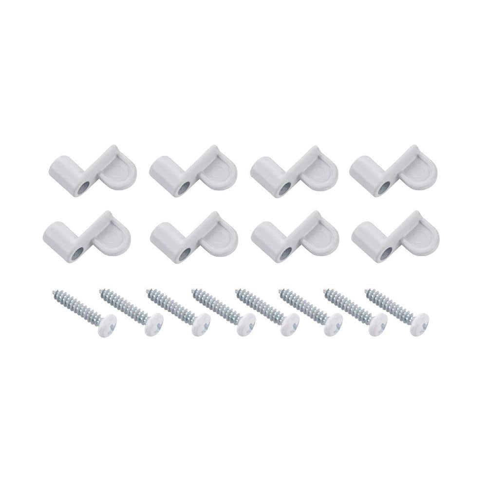 White Glass and Clips (8-Pack) 90560 - The Home Depot