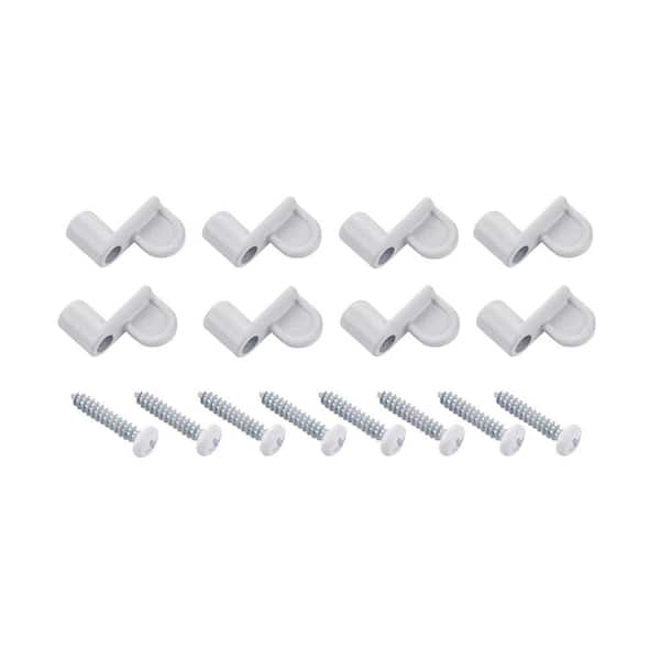 Grisham White Glass and Screen Clips (8-Pack)