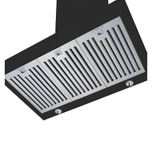 36 in. 560 CFM Wall Canopy Ventilation Hood in Matte Graphite, Wall Mounted with Lights