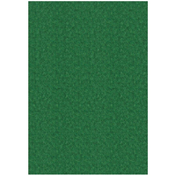 Lifesaver Scrape Rib Non-Slip Custom Long Hallway Runner Rug 6 ft. 6 in. x 24 ft. Green Polyester Garage Flooring