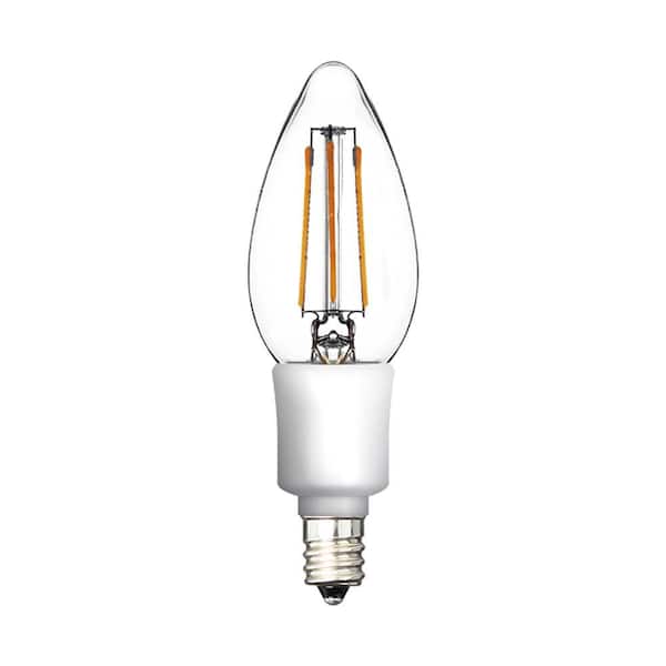 Euri Lighting 40W Equivalent Warm White B11 Blunt Tip Dimmable LED Light Bulb