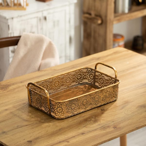 Heritage Oval Tray - Large - Iron Accents