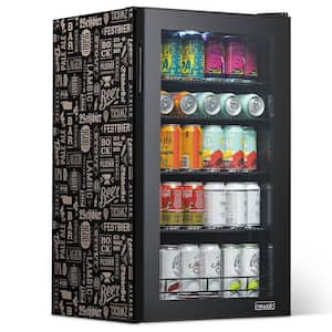 Refrigerator Mini Beer Beverage Fridge Glass Door Black /& 62 Can Beverage Cooler