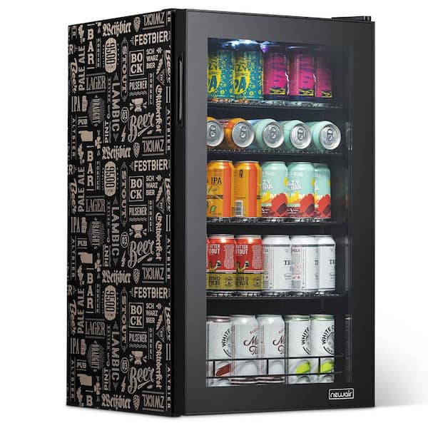 NewAir Beers of the World 19 in. 126 (12 oz.) Can Icy Cold Down to Frosty 37° Freestanding Beverage Cooler - Custom Designed
