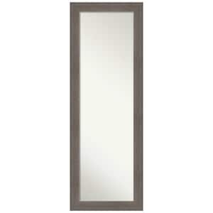 Large Rectangle Distressed Grey Hooks Casual Mirror (52.5 in. H x 18.5 in. W)