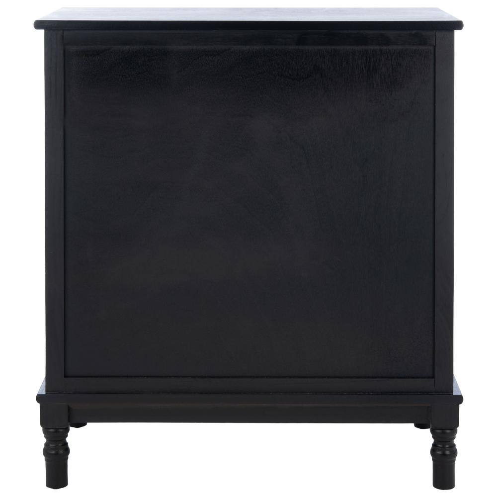 Tate Traditional Farmhouse Chic Black Sideboard with Carved Legs