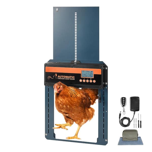 SKYSHALO Automatic Chicken Coop Door Auto Chicken Door Opener with Timer and Light 19.3 x 9.8 x 6.5 ft. Greenhouse