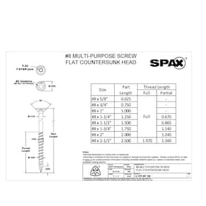 #8 x 1-1/4 in. Exterior Flat Head Deck Wood Screws Construction Torx T-Star Plus (230 Each) 1 LB Bit Included