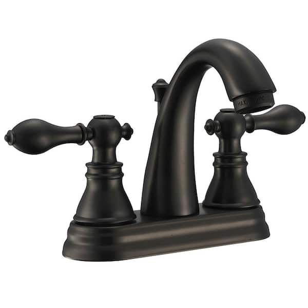 Kingston Brass Classic 4 in. Centerset 2-Handle High-Arc Bathroom Faucet in Oil Rubbed Bronze