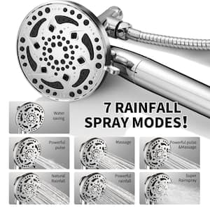 Multi-functional Single Handle 7-Spray Patterns 4.92 in. Shower Faucet 1.8 GPM with Filtered in Chrome (Valve Included)