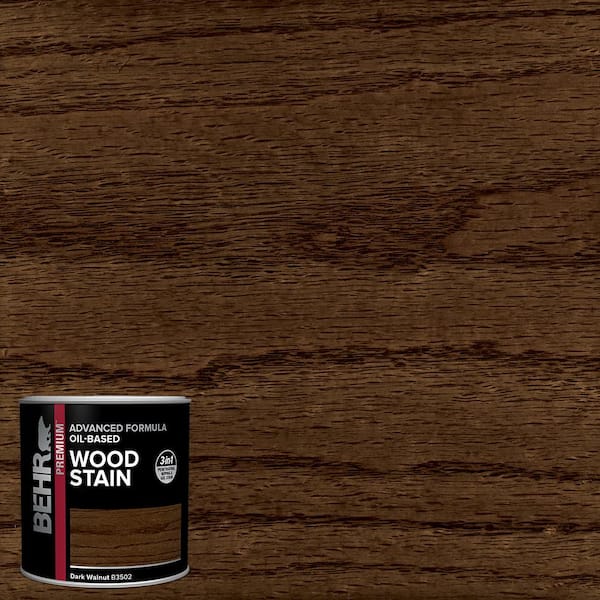 BEHR 8 oz. #TIS-502 Dark Walnut Transparent Oil-Based Advanced Formula Interior Wood Stain