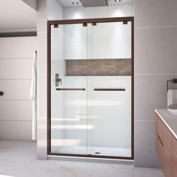 DreamLine Encore 44 to 48 in. x 76 in. Semi-Frameless Bypass Shower Door in Oil Rubbed Bronze