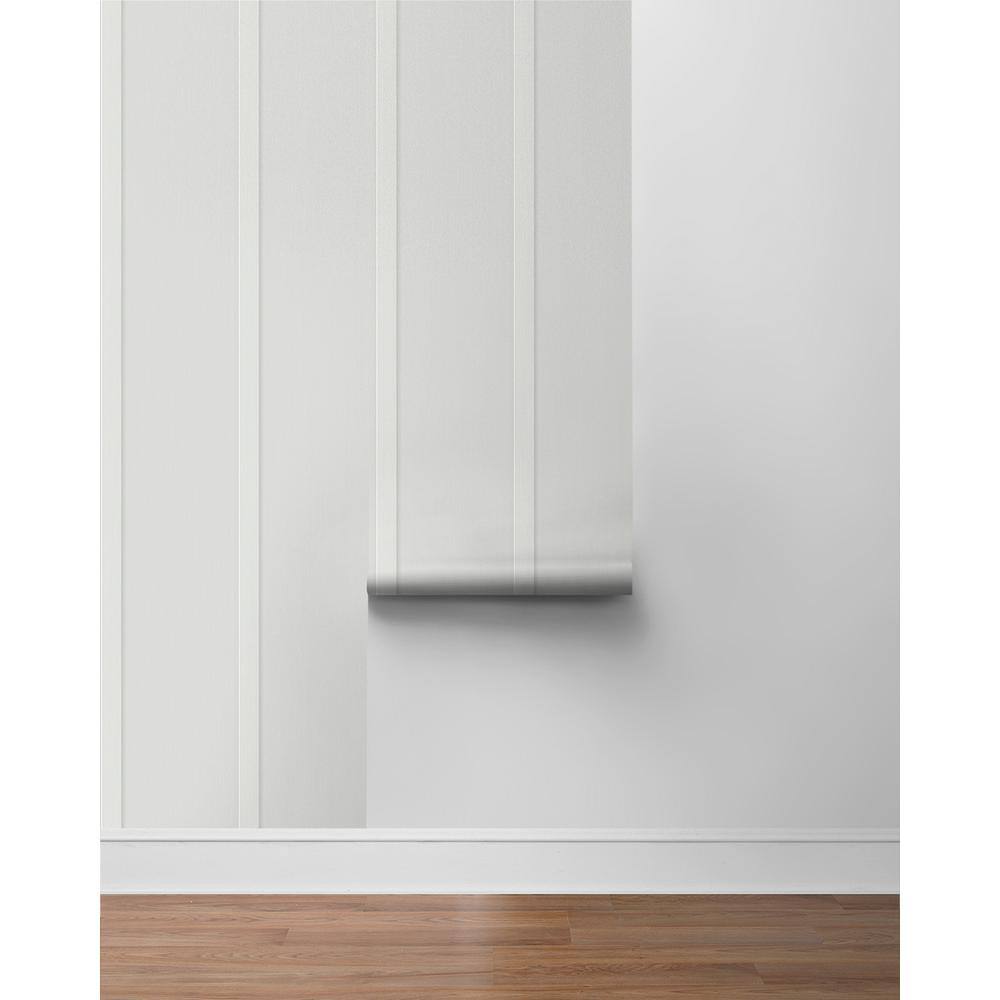 Arctic Grey Vinyl Faux Wood Peel and Stick Wallpaper Roll