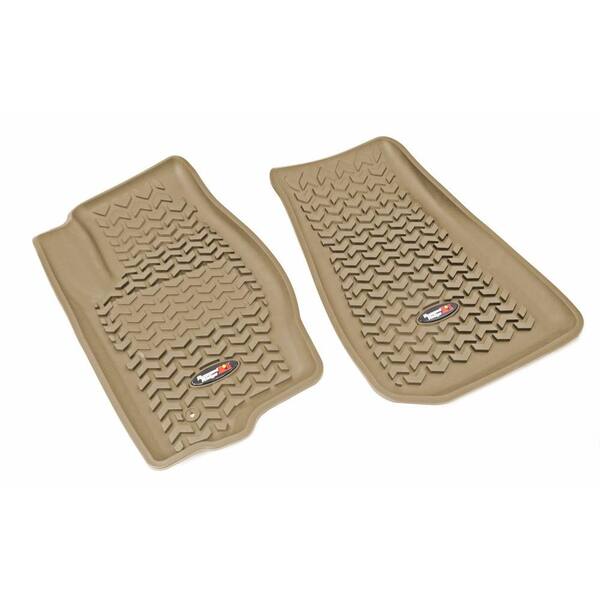 Rugged Ridge Floor Liner Front Pair Tan 05-10 Gr and Cherokee/06-10 Comm and Er