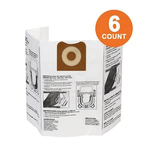 High-Efficiency Size A Dust Collection Bags for 12 to 16 Gallon RIDGID Wet/Dry Shop Vacuums (6-Pack)