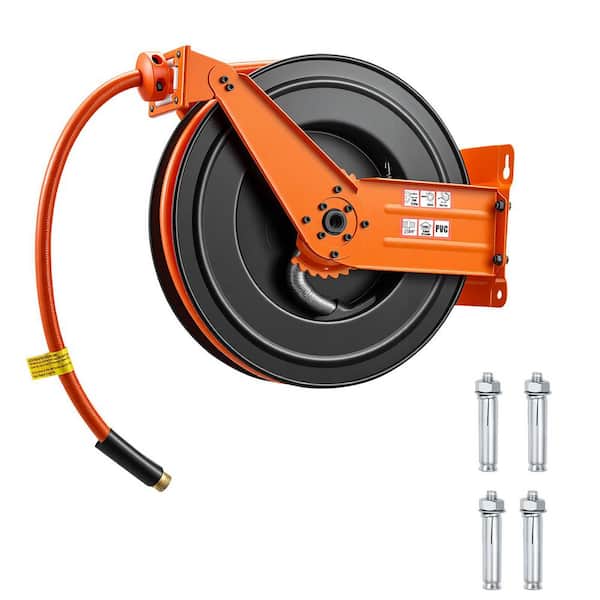 3/4 in. x 50 ft. Heavy-Duty Steel Double Arm Air Hose Reel, 300 PSI, Auto Rewind, Ceiling/Wall Mount, 2025 update