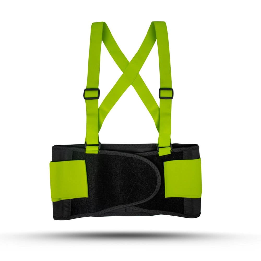 GE M Back Support Belt in Hi-Vis Yellow-GR542M GR542M - The Home Depot