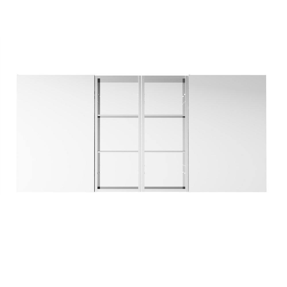64 in. W x 30 in. H Rectangular Combo Recess/Surface Mount Medicine Cabinet with Mirror, Soft Close Door price history on PriceWatchPro