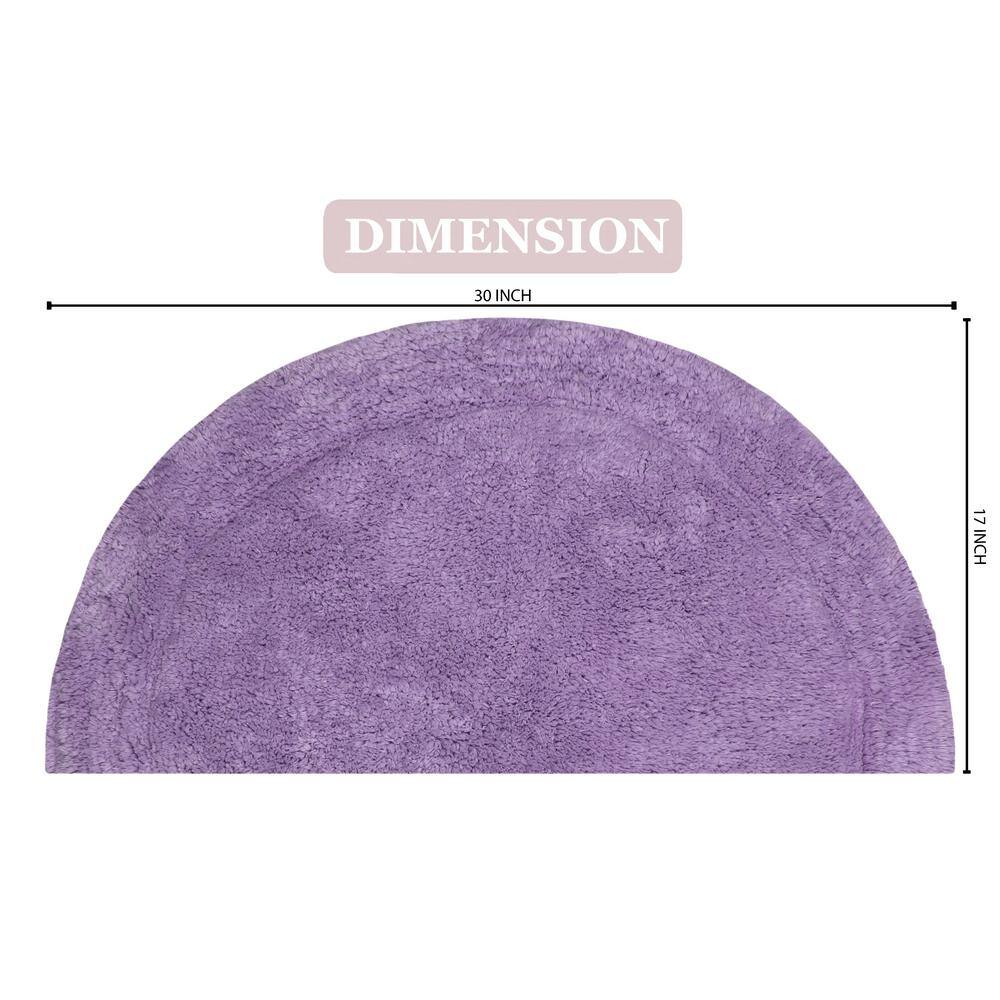 Waterford Collection Purple Cotton Tufted Bath Rug