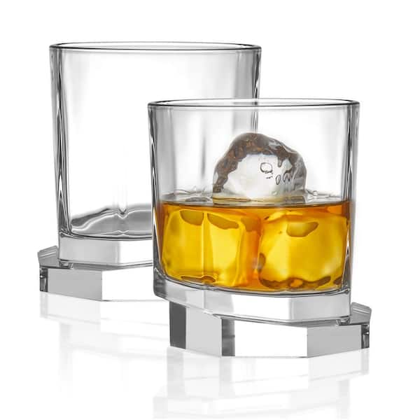 JoyJolt Lacey 10 oz Double Wall Whiskey Glasses, Set of 2 JG10235 - The  Home Depot