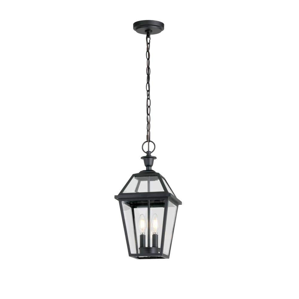 Home Decorators Collection Glenneyre 2-light Matte Black French Quarter 