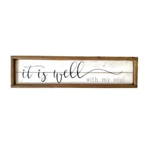 It Is Well with My Soul Framed Wood Wall Decorative Sign