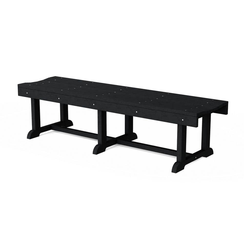 Wildridge Heritage 68 in. Black HDPE Plastic Outdoor Patio