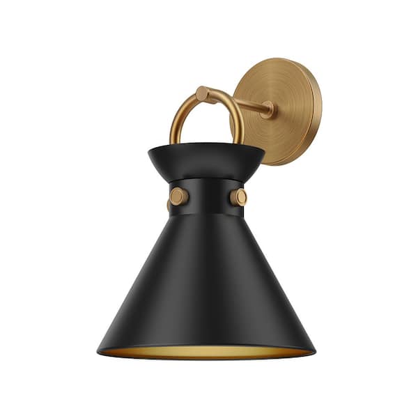 ALORA MOOD Emerson 9-in 1 Light 60-Watt Aged Gold/Matte Black Vanity Light