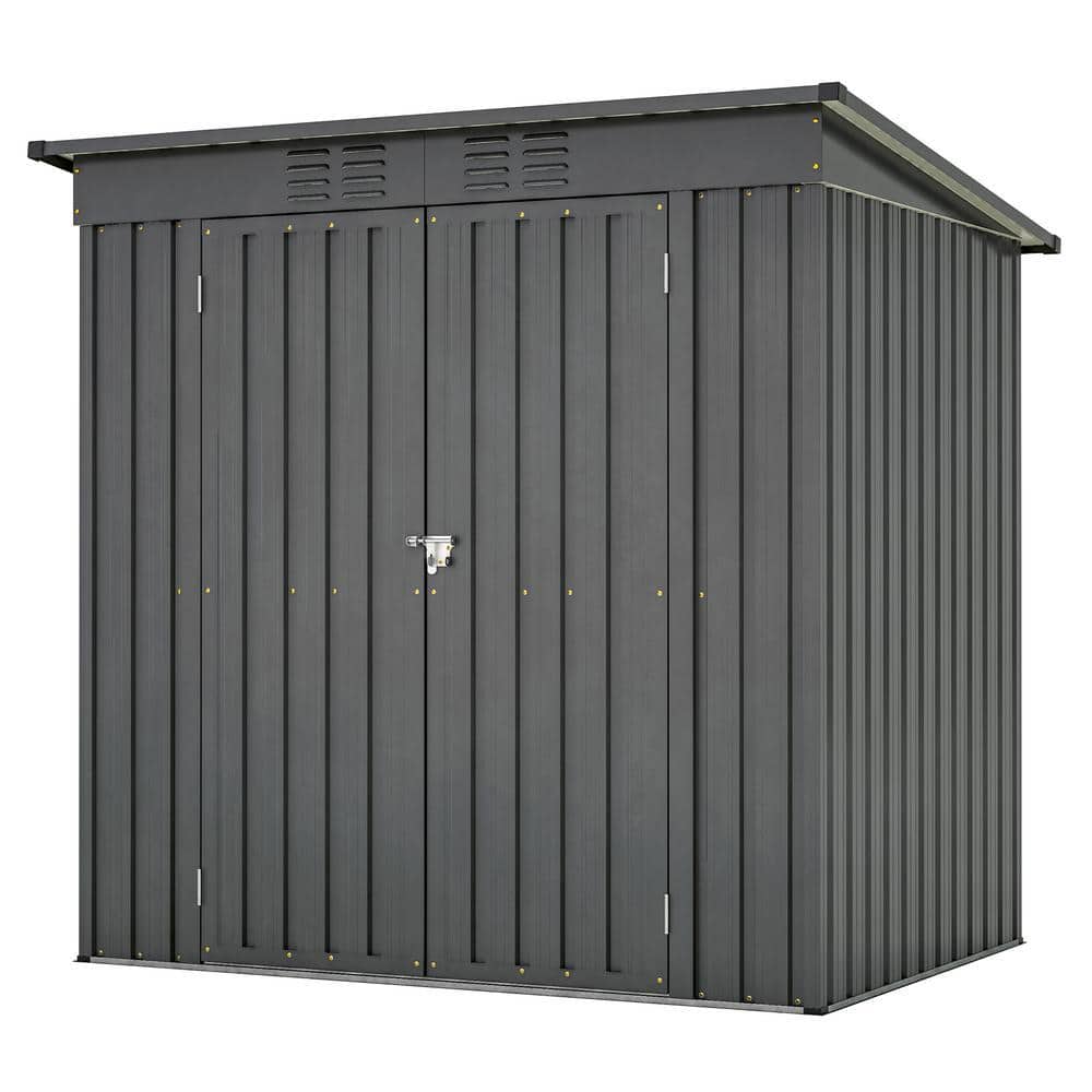 Otryad 6 ft. W x 4 ft. D Outdoor Storage Shed, Metal Garden Shed