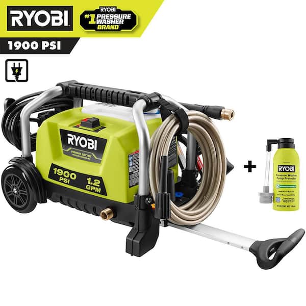 1900 PSI 1.2 GPM Cold Water Wheeled Corded Electric Pressure Washer with 4 oz. Pump Protector