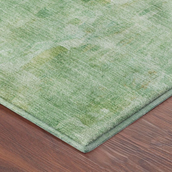 Mayfield Premium Machine Washable Abstract AMF2310 Basil 10 ft. x 14 ft. Area Rug