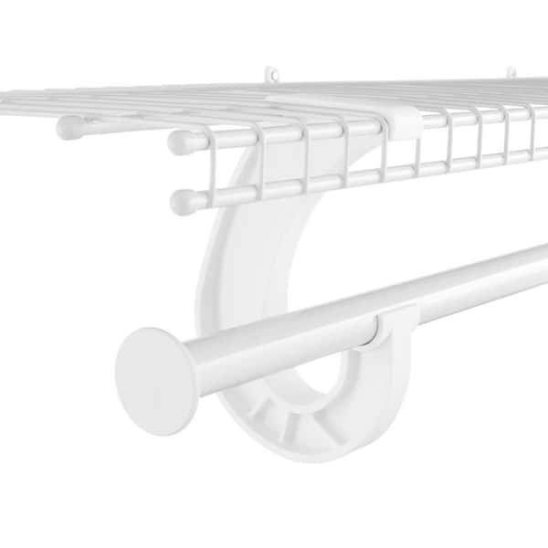 ClosetMaid Superslide 12 in. D x 72 in. W x 36 in. H White Wire Fixed Mount Double Hang Reach in Closet Kit 1785600