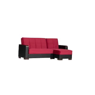 Classics X Collection Burgundy Convertible Lounge with Storage