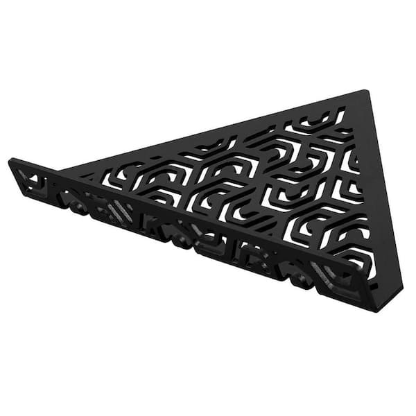 DURAL 1.2 in. TI-SHELF 7.87 in. x 1.2 in. Aluminum Corner Shower Shelf in Matte Black