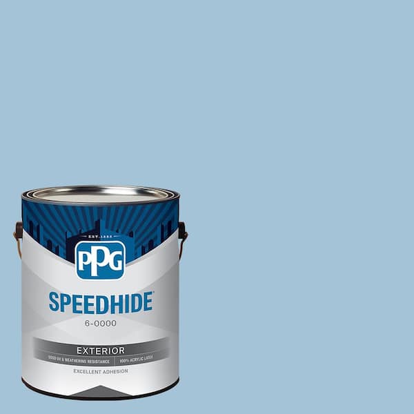 SPEEDHIDE 1 gal. PPG1158-3 Blue Bows Satin Exterior Paint