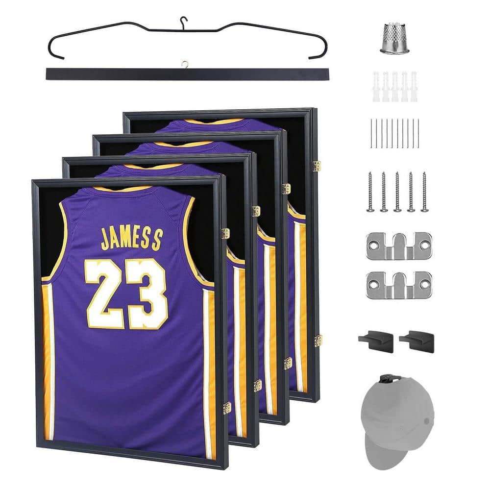 NICE C Black 24 in. x 32 in. Jersey Frame Display Case