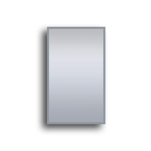 Dreamwerks 18 in. W x 30 in. H Rectangular Aluminum LED Medicine Cabinet with Mirror and Magnifying Glass