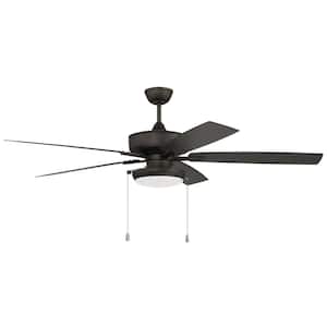 Outdoor Super Pro-119 60 in. Indoor/Outdoor Dual Mount Espresso Ceiling Fan with Optional LED Light Kit